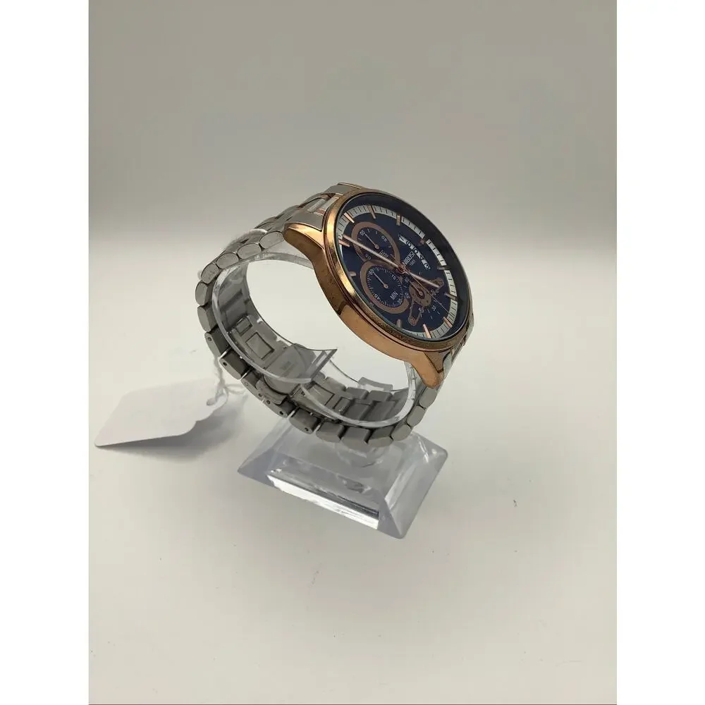 Nibosi NI2309 Mens Two-Tone Chronograph Blue Dial Watch